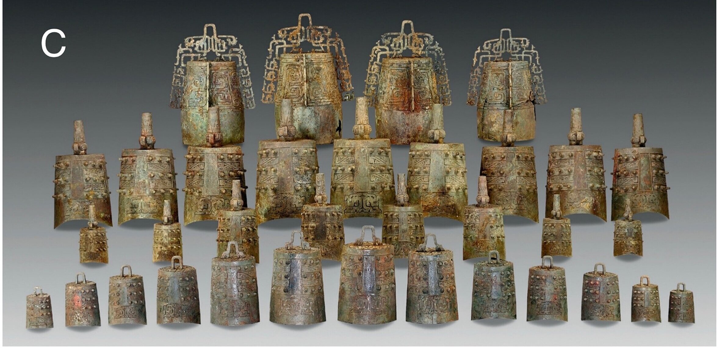 Bronze bells scattered throughout the 2,600-year-old tomb of a Chinese lord provide evidence of a deactivation ritual