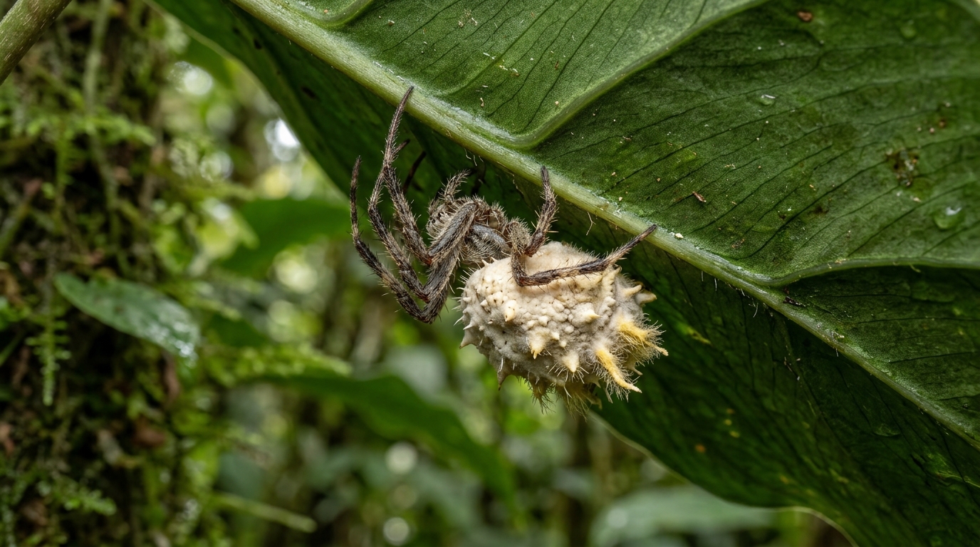 A new species of spider mimics a zombie fungus—a first among arachnids