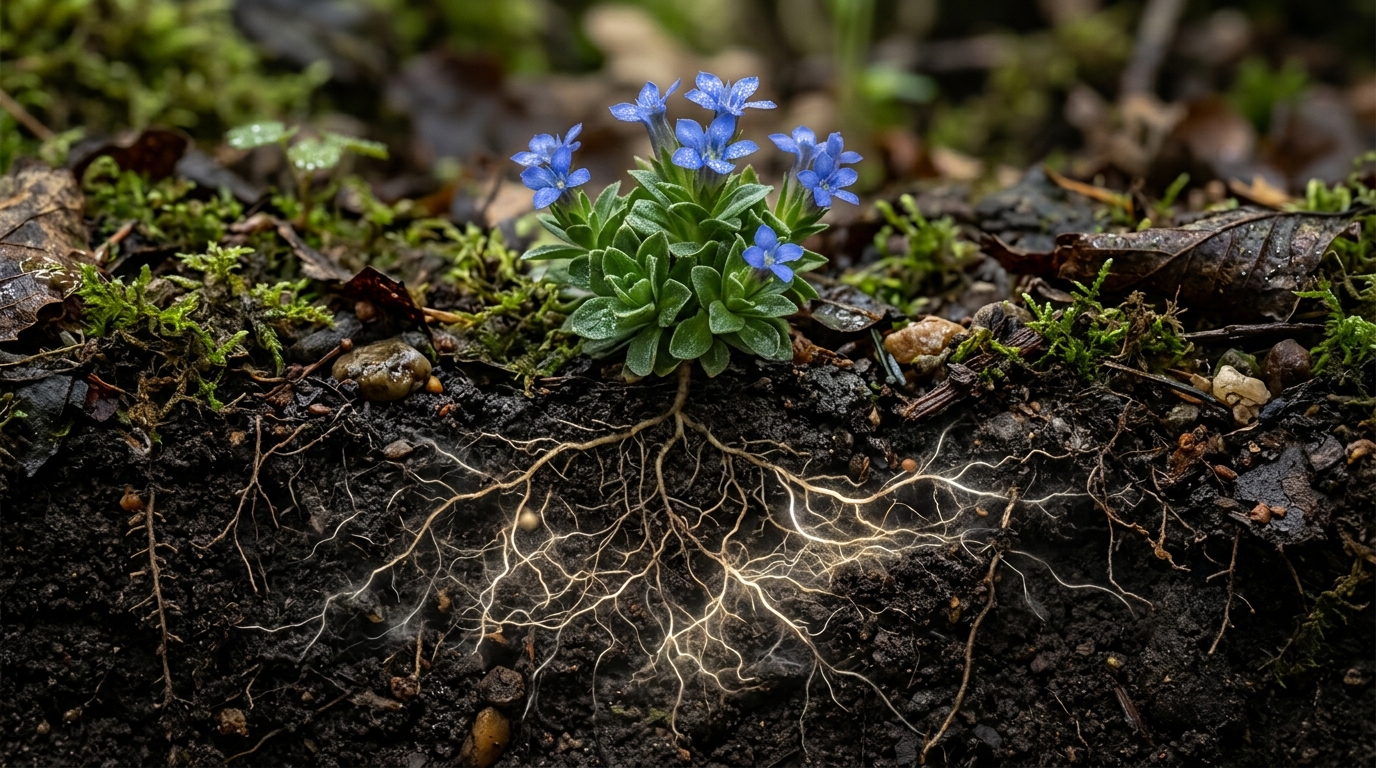 A plant reveals the secret of underground energy networks shared among plants