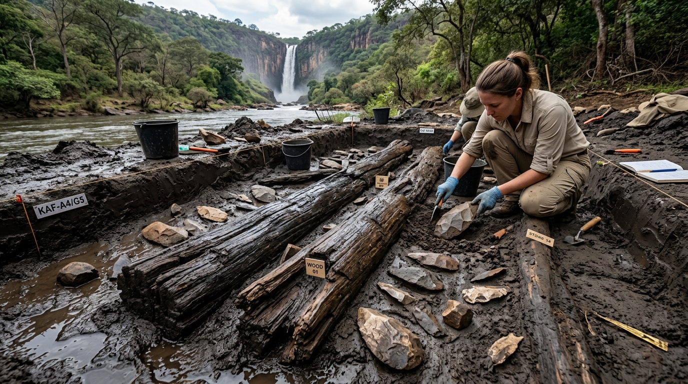 Archaeologists have discovered a 476,000-year-old wooden structure, but its builder remains unknown